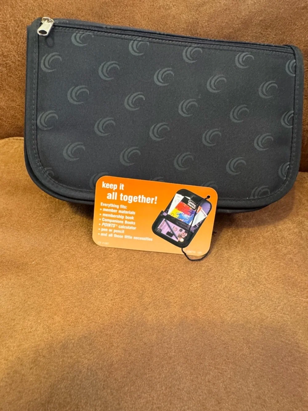 Weight Watchers Black and Gray Zip Pouch - Picture 1 of 5